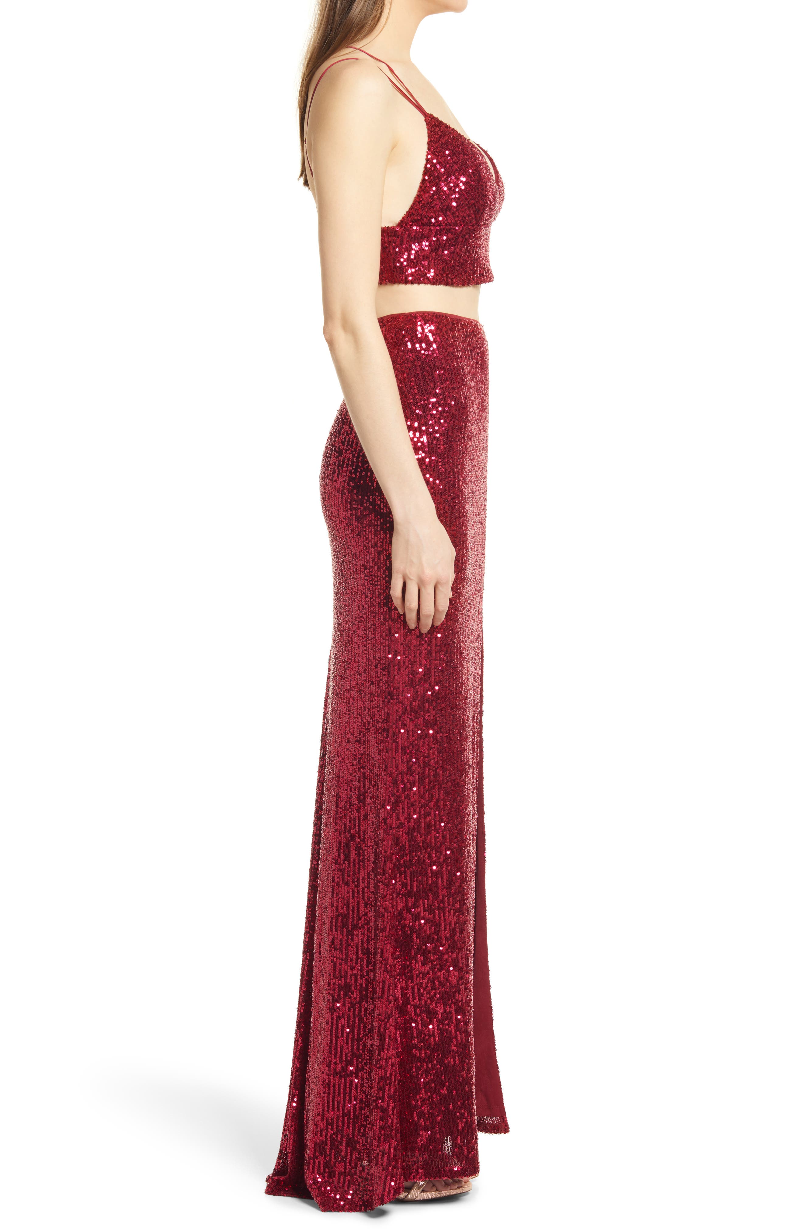 Jump Apparel Two-Piece Sequin Gown ...